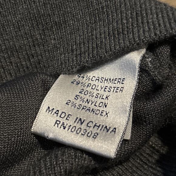 Peter Millar Sweater Mens XL Gray Cotton Cashmere Silk Blend Pullover Golf - Picture 7 of 9